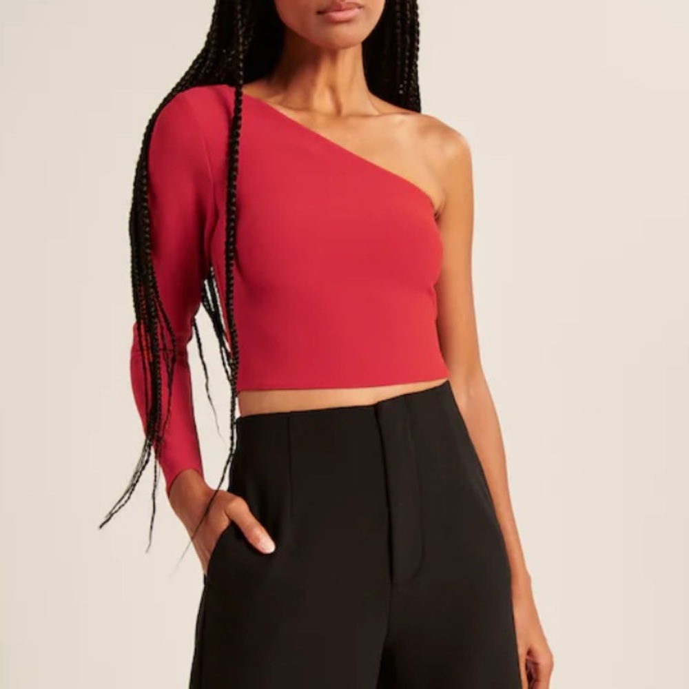 Abercrombie & Fitch NWT Long-Sleeve One-Shoulder Top